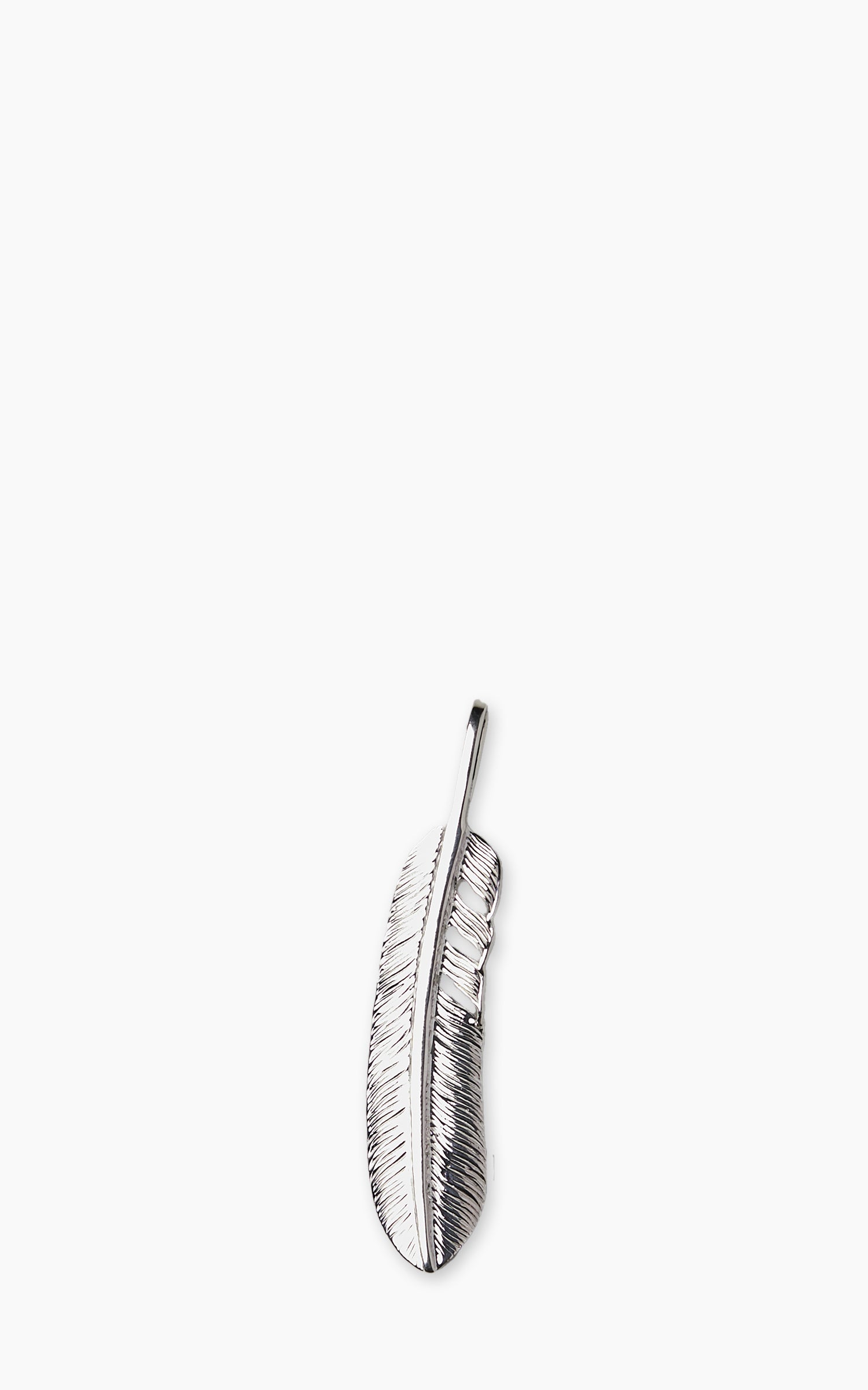First Arrow's P-519R (M) Feather Pendant Silver