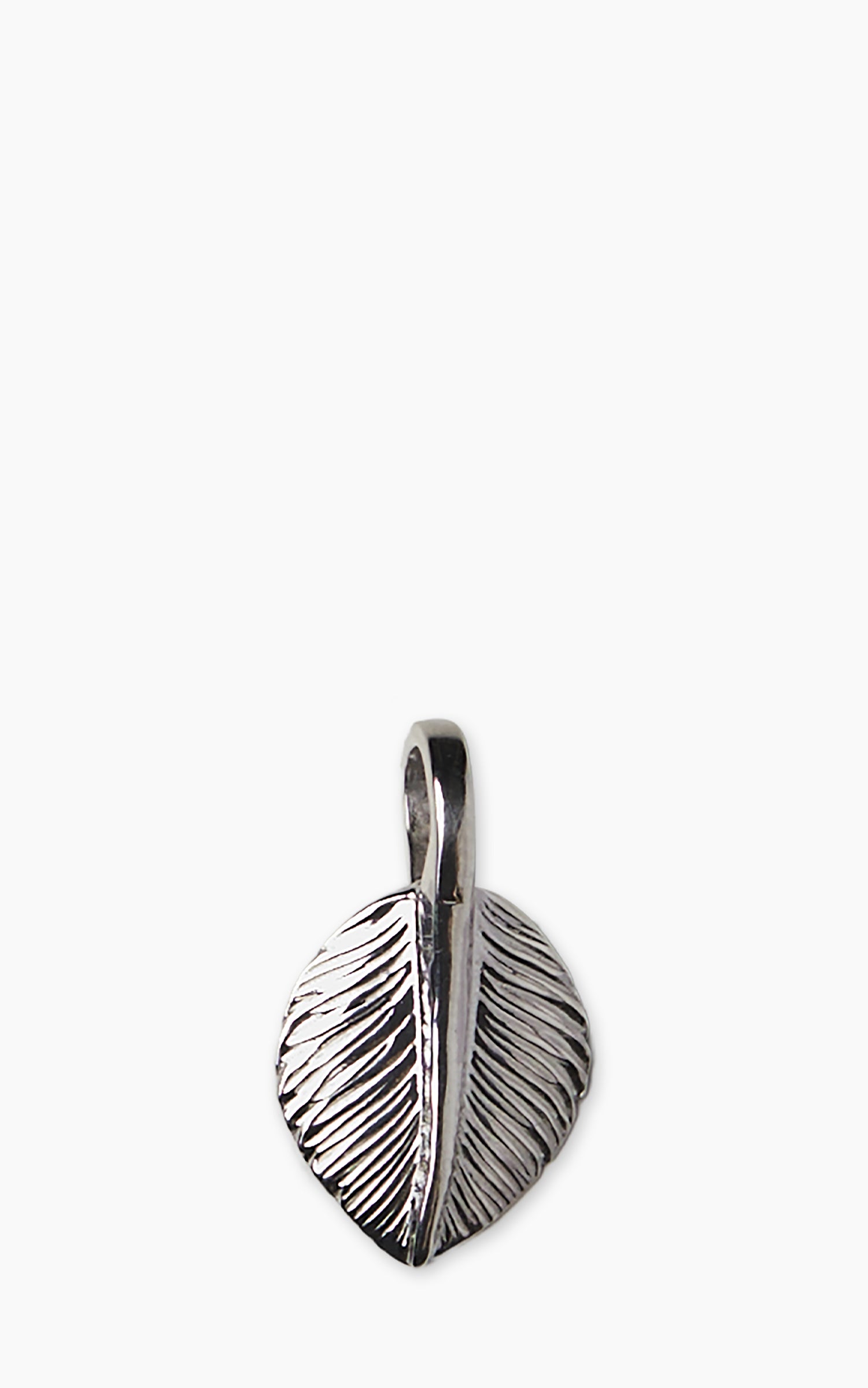 First Arrow's P-523L (M) Heart Feather Pendant Silver