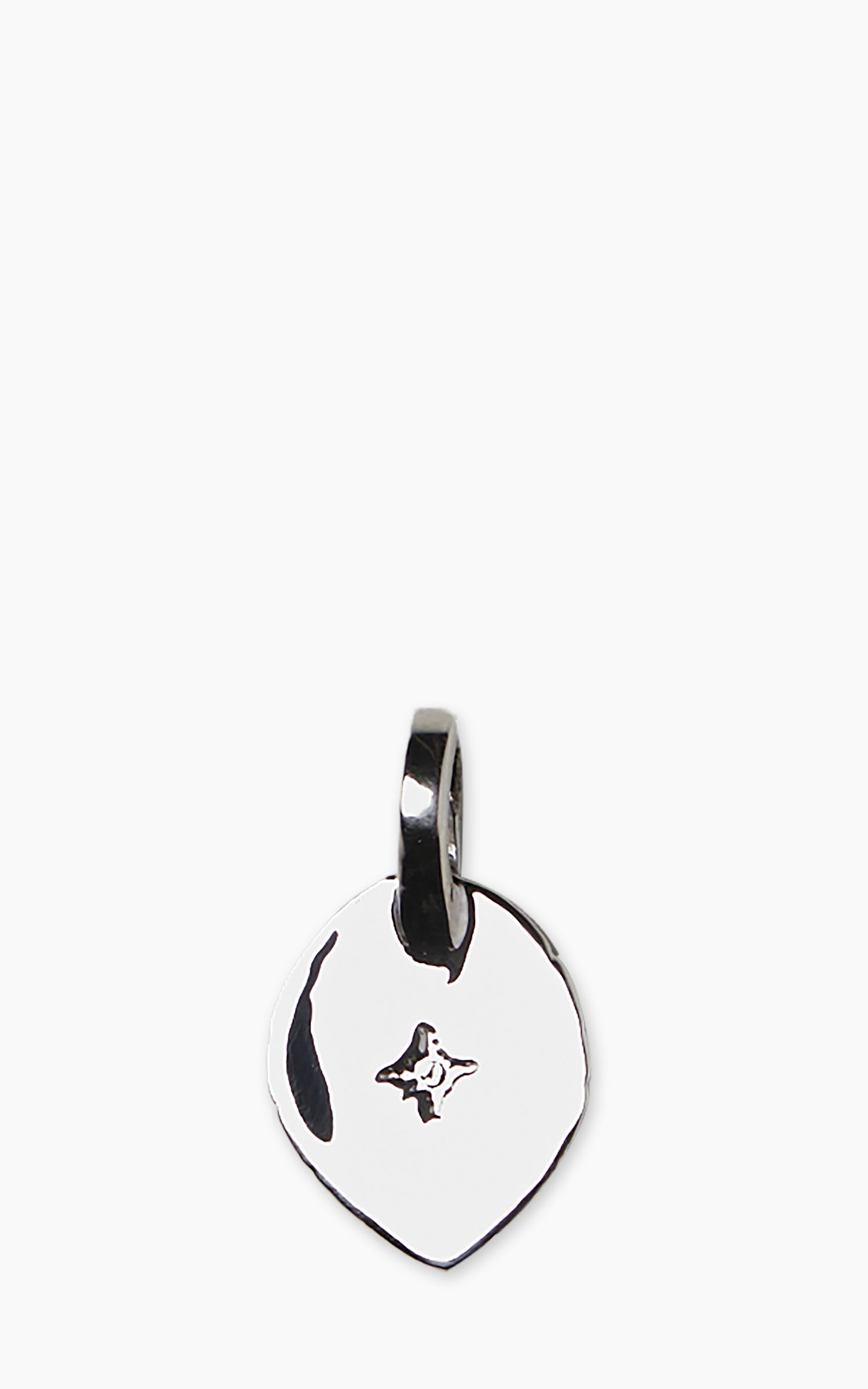 First Arrow's P-523L (M) Heart Feather Pendant Silver