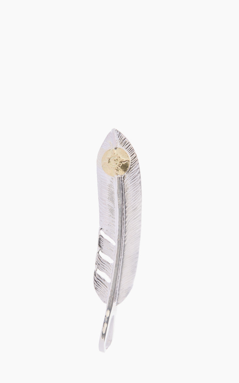 First Arrow's P-520R (M) Feather Pendant Silver With K18