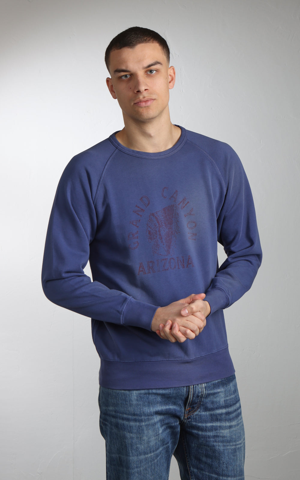 Flea-T Sweatshirt Grand Canyon Pigmentgefärbt Royal