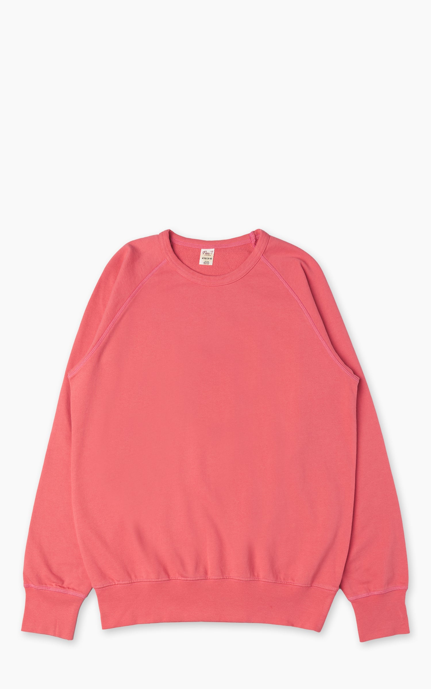 Flea-T Sweatshirt Plain Pigment Dyed Pink