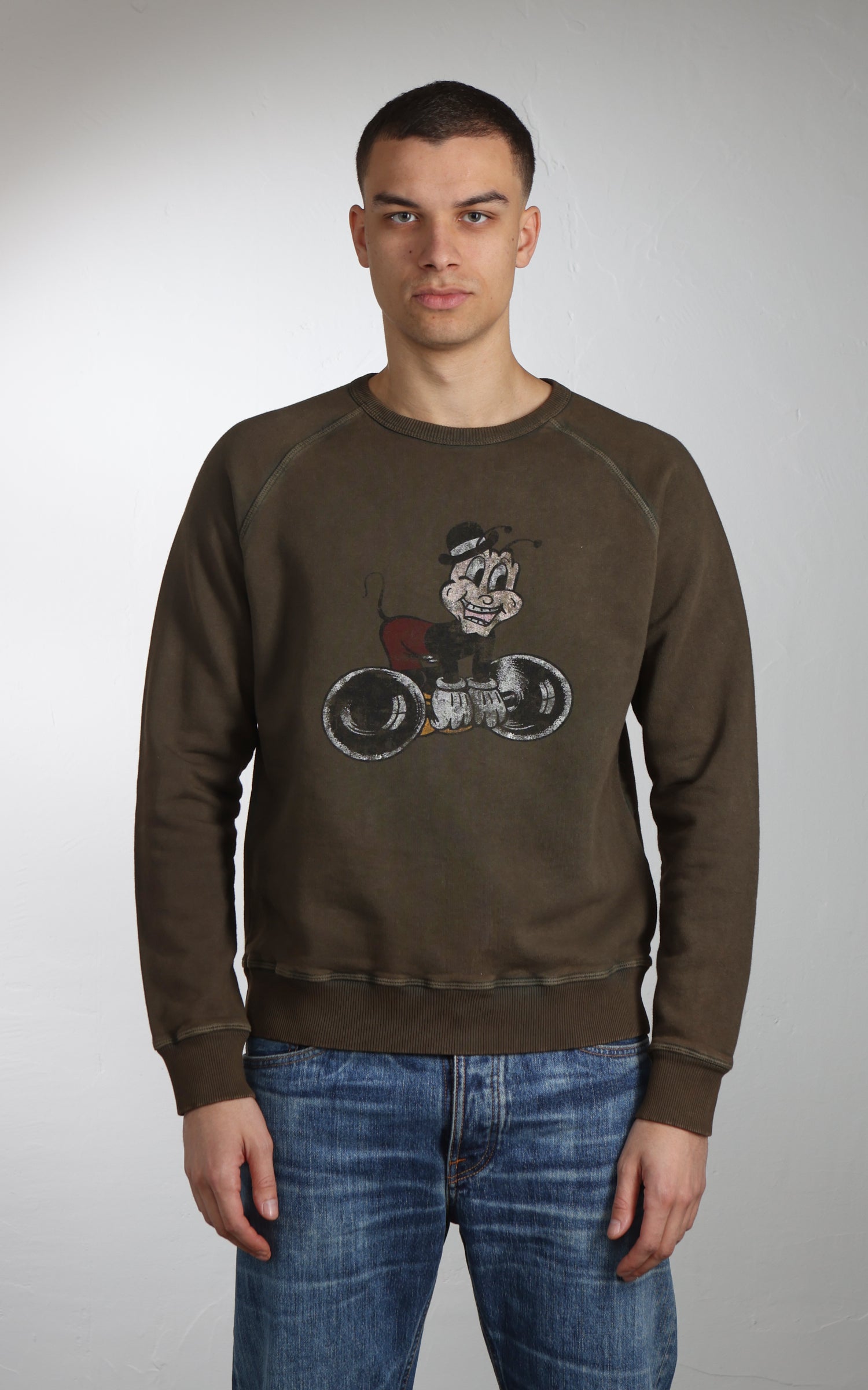 Flea-T Sweatshirt Weights Pigment Dyed Green