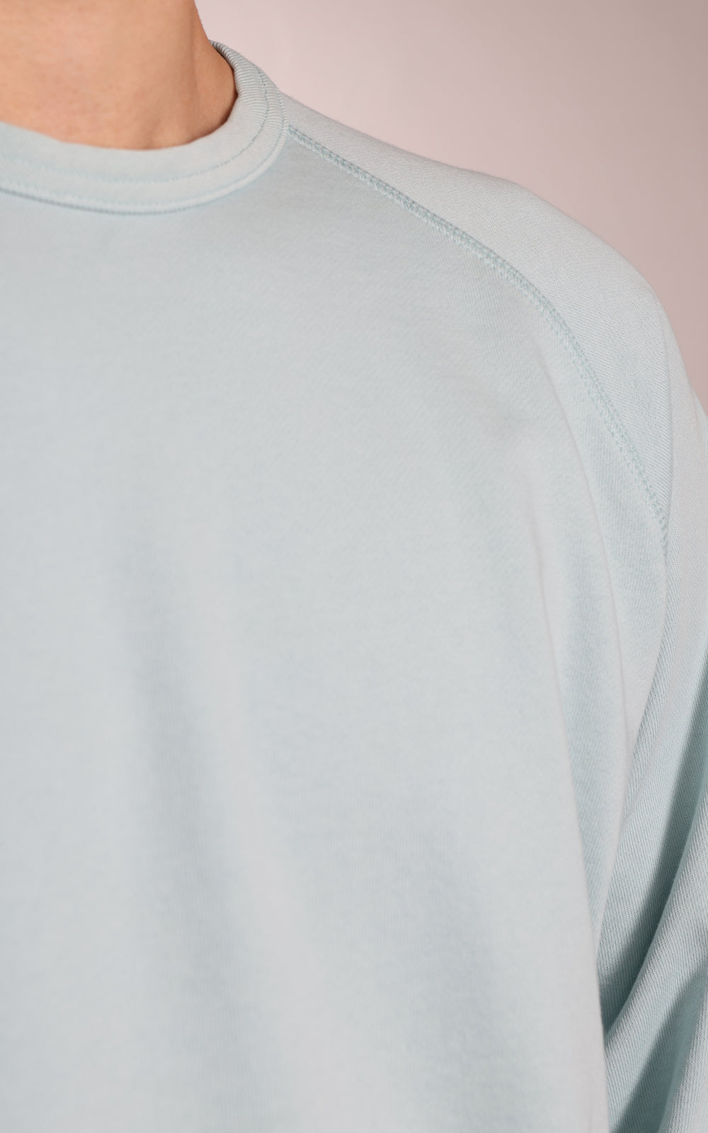 Flea-T Sweatshirt unifarben Pigment gefärbt Mint