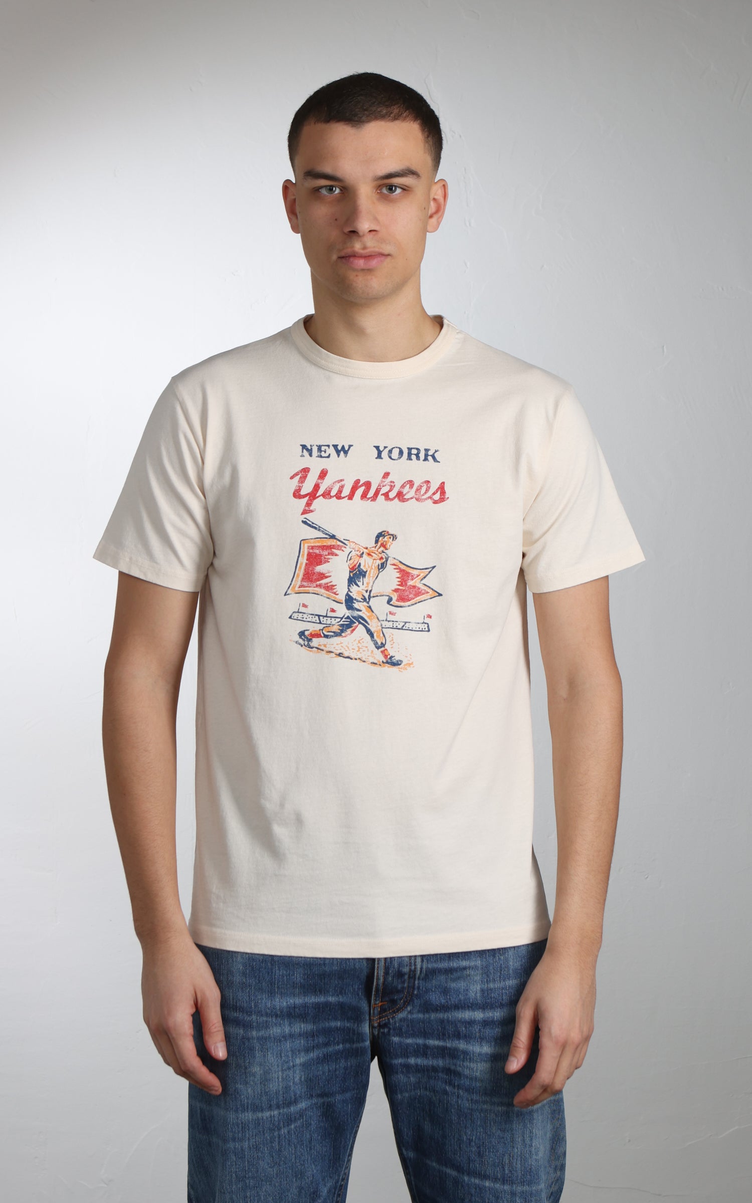 Flea-T T-Shirt Yankees Pigment Dyed Offwhite