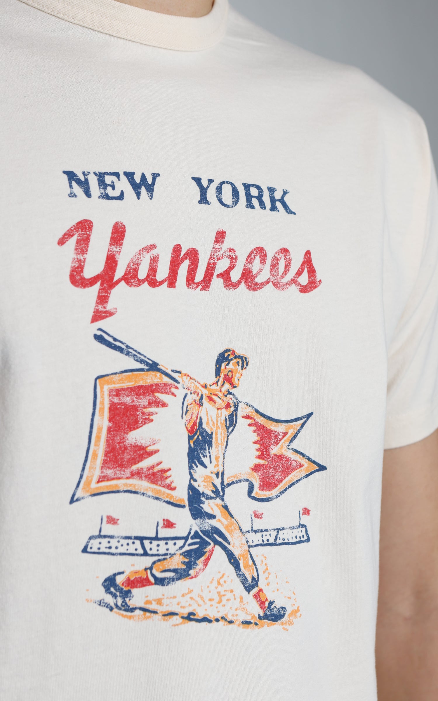 Flea-T T-Shirt Yankees Pigment Dyed Offwhite