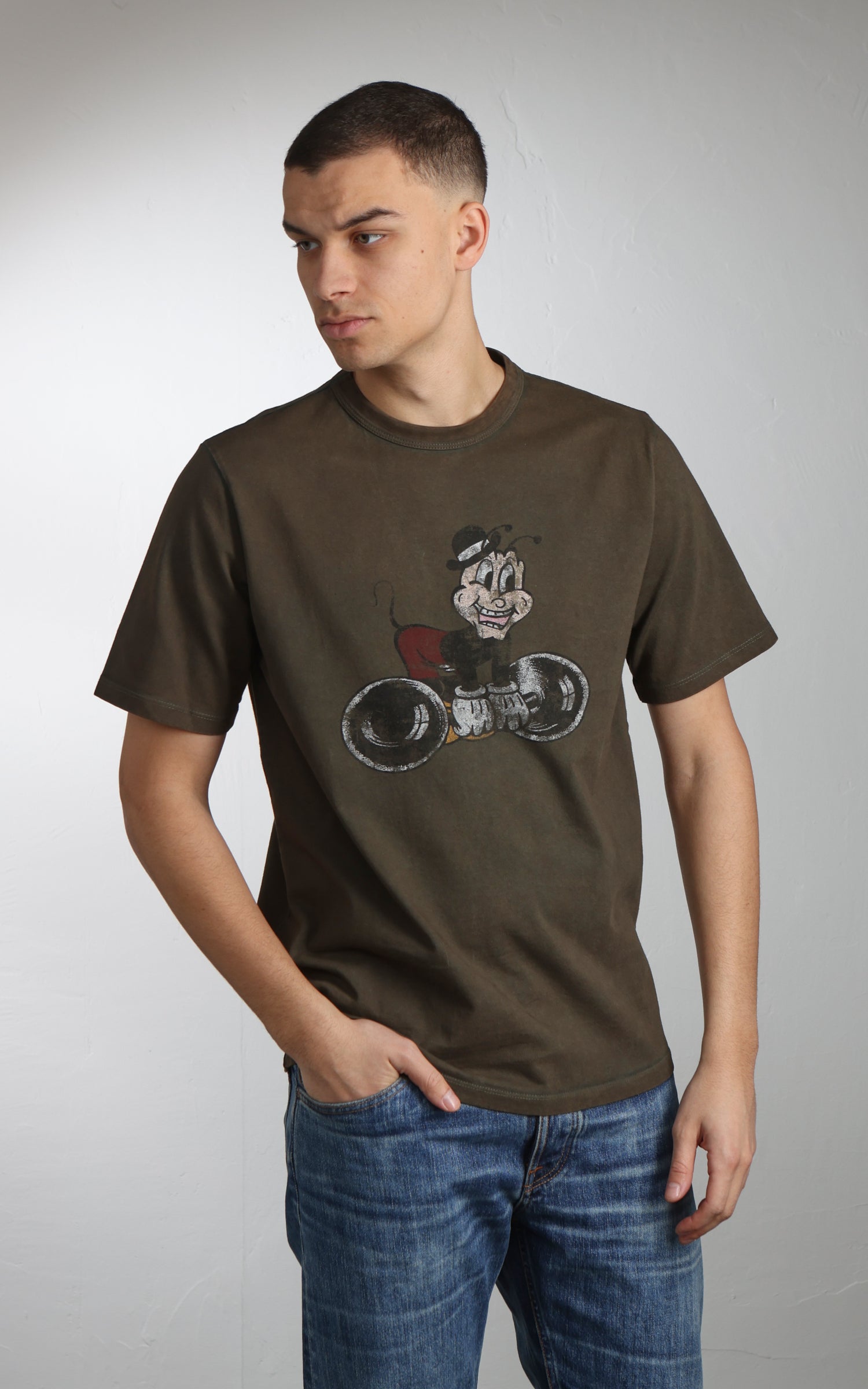 Flea-T T-Shirt Weights Pigment Dyed Green