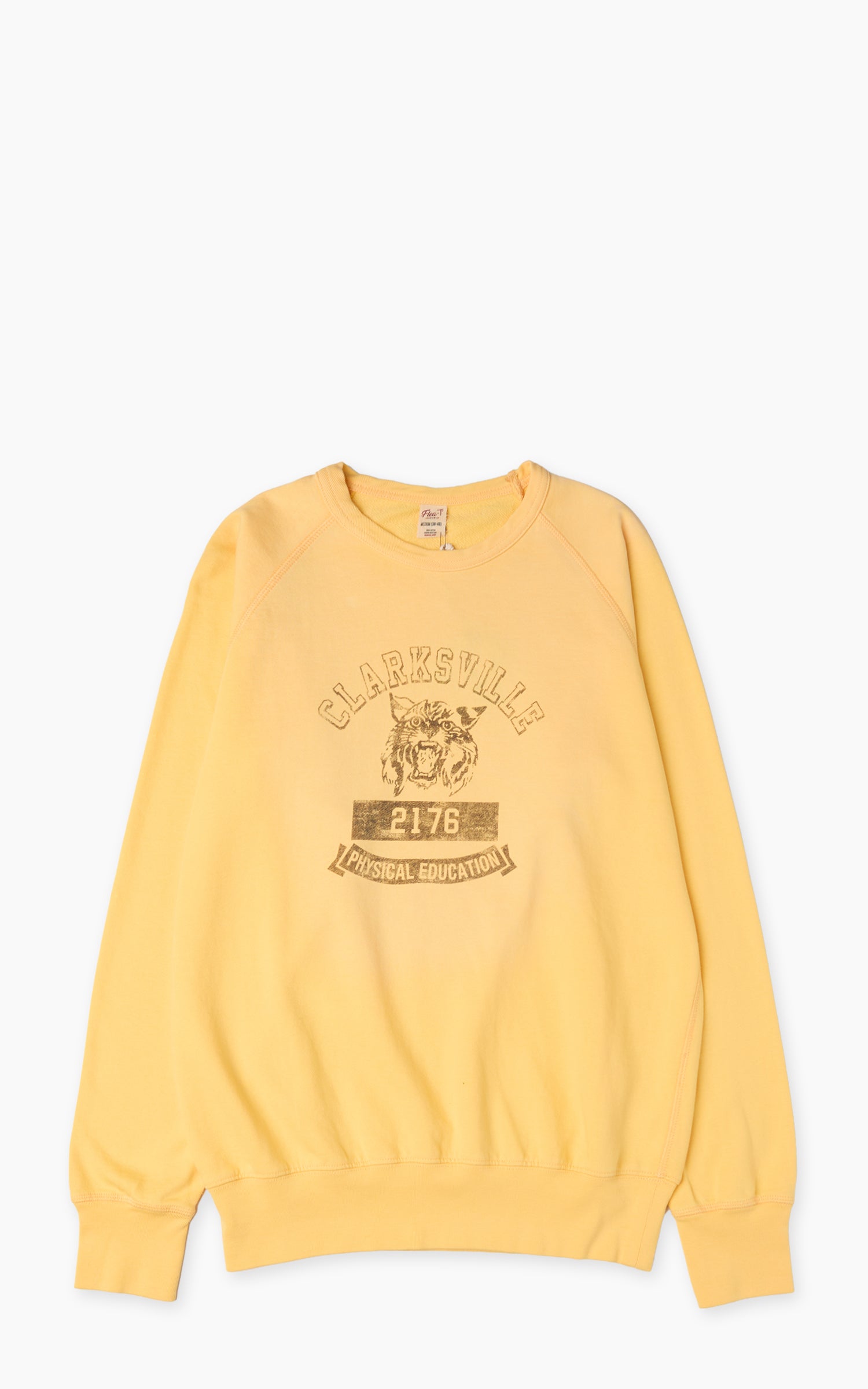 Flea-T Sweatshirt Clarksville Pigment Dyed Yellow