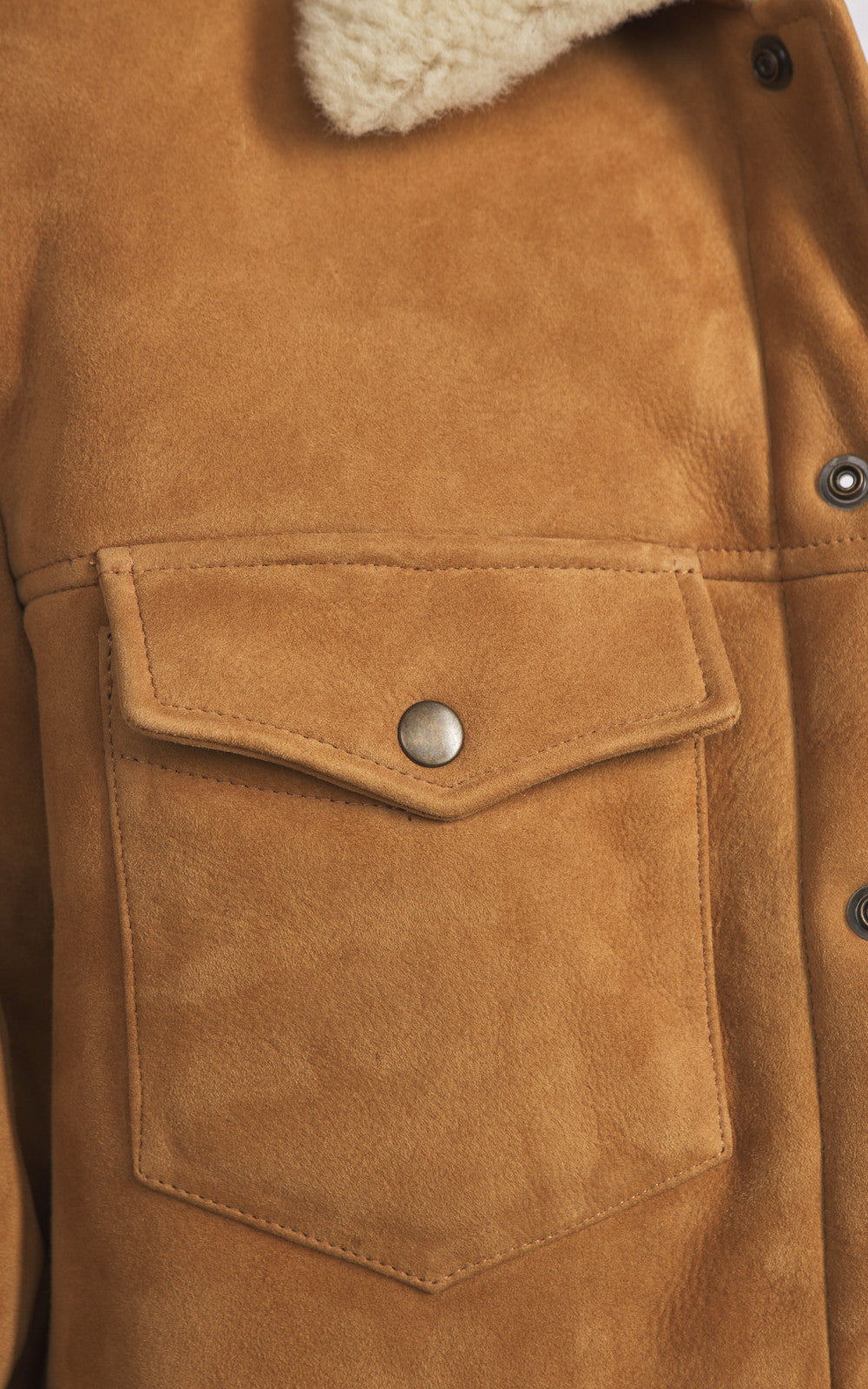 Fortela Quarter Shearling Jacket Camel