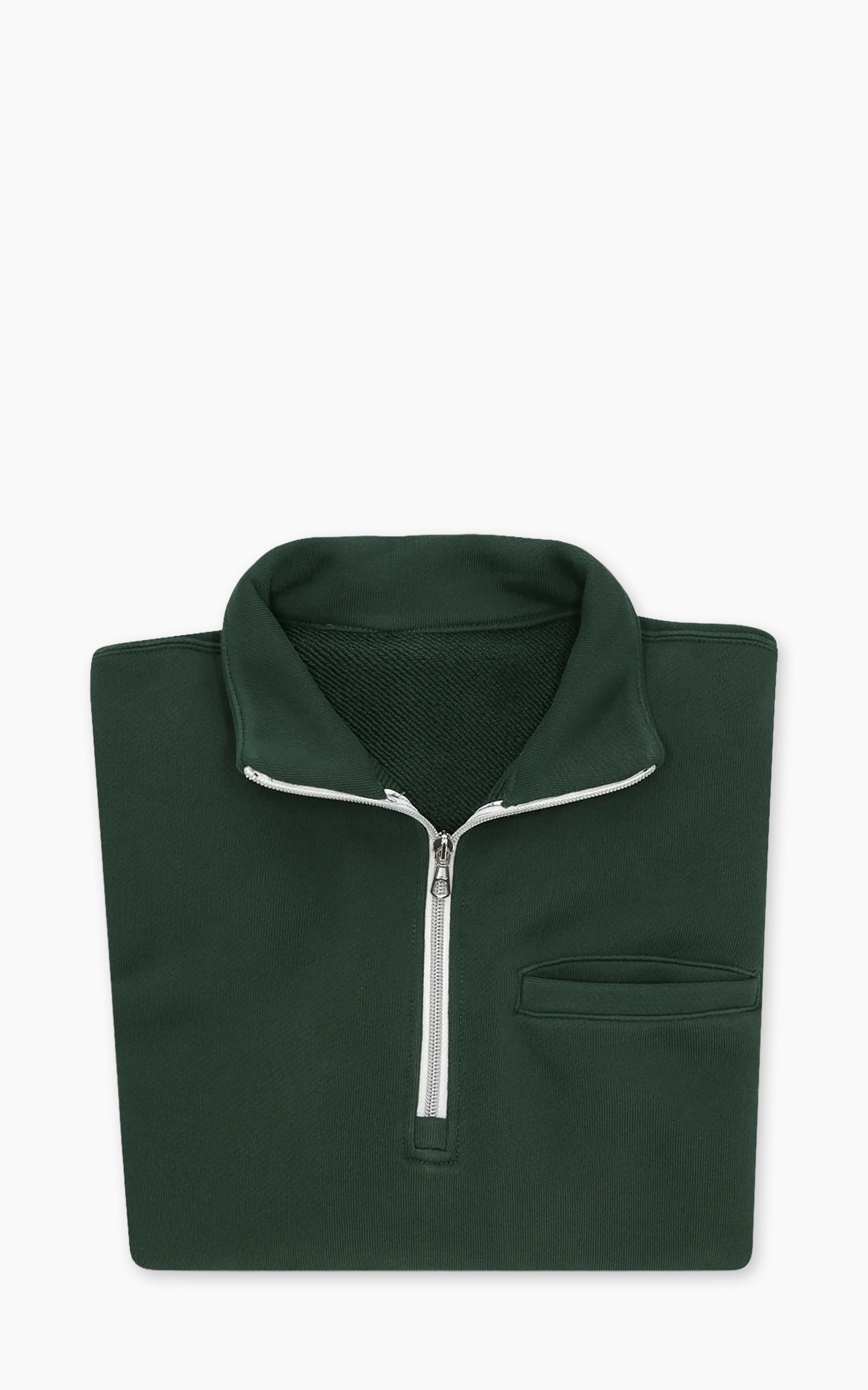 Fortela Princeton Brushed Jersey Sweatshirt Zipper Bottle Green