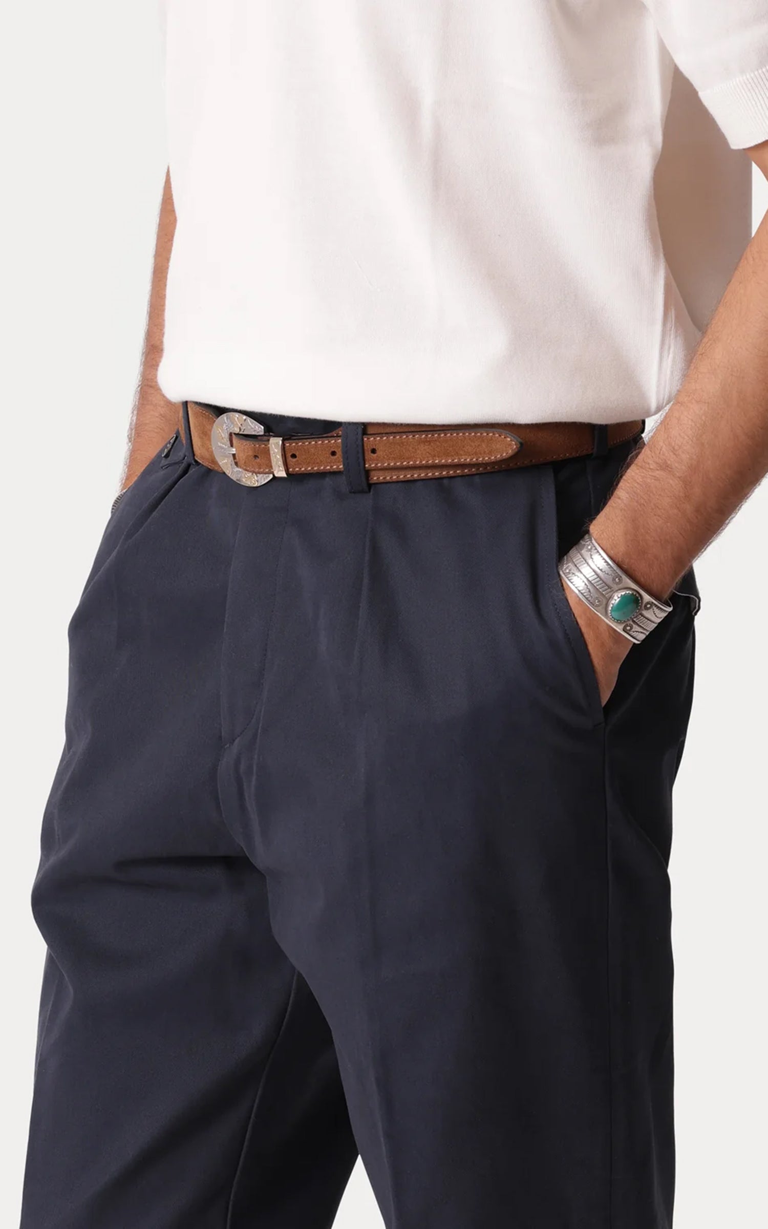 Fortela Riviera Cotton Trousers Blue