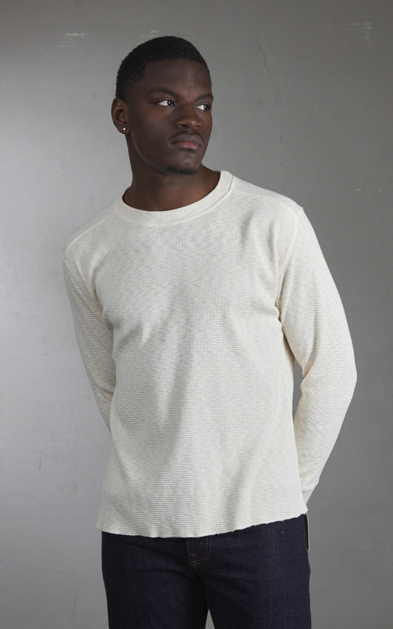 Fortela Geremia Waffle Longsleeve Shirt Off White