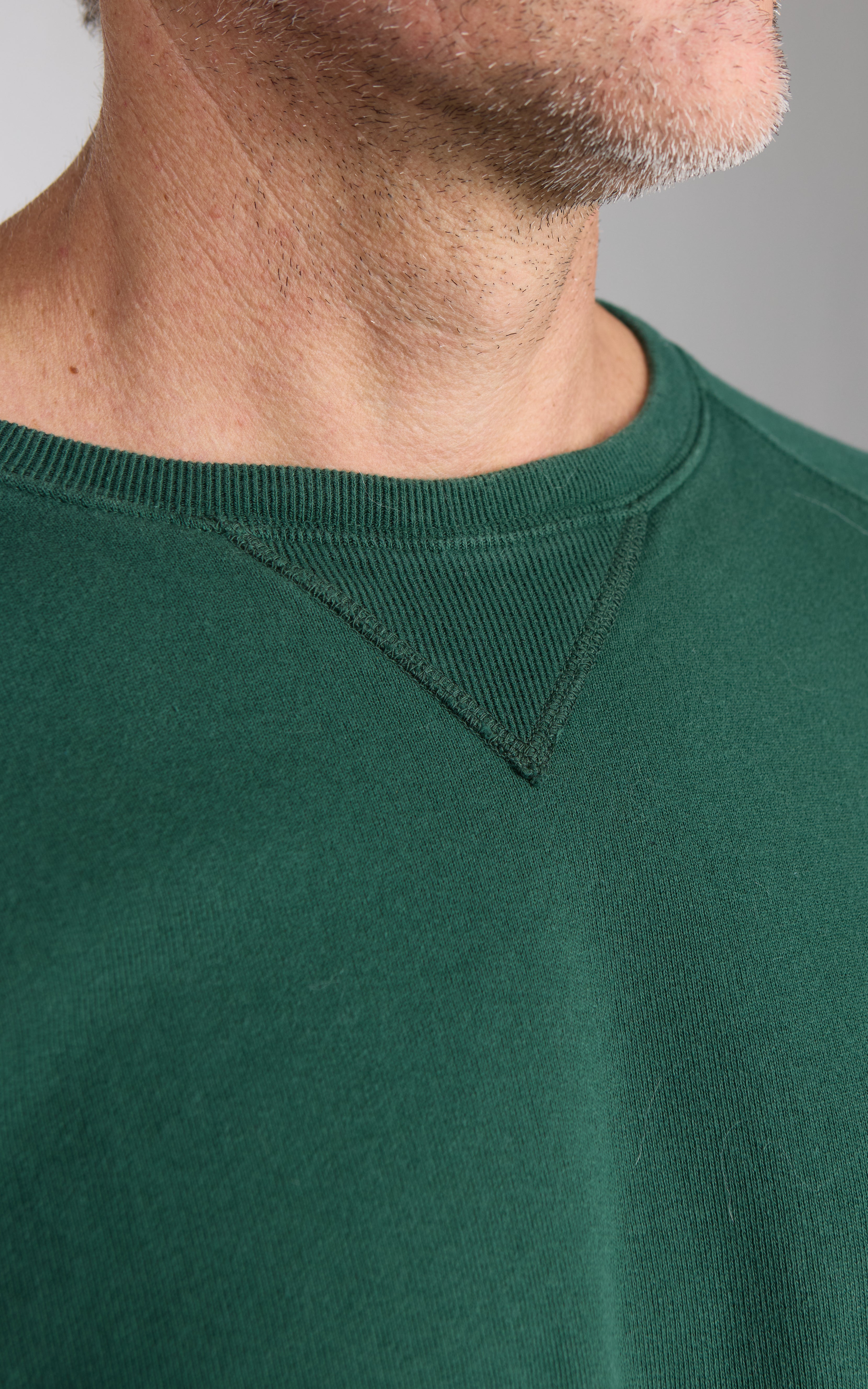 Fortela Harvard Crewneck Fleece Sweatshirt Bottle Green