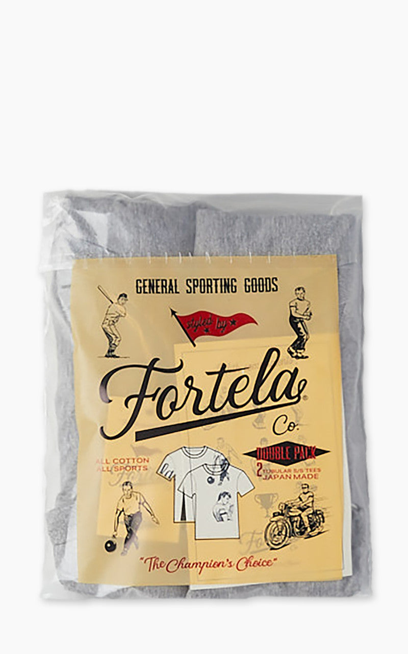 Fortela Made In Japan 2-Pack Tee Grey Melange