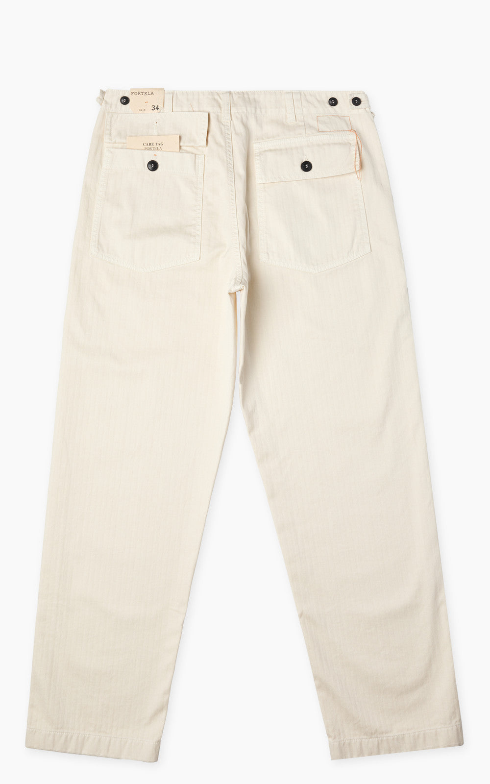 Fortela New Fatigue Pants Herringbone Green Off White