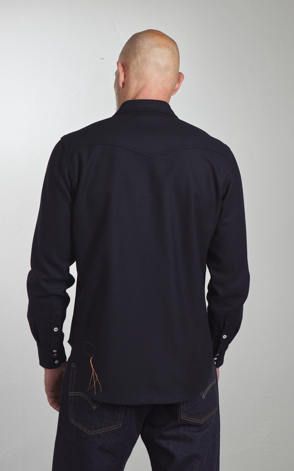 Fortela Pasadena Shirt Western Wool Flannel Blue