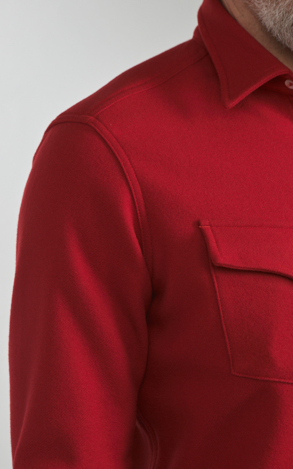 Fortela Pasadena Shirt Western Wool Flannel Red