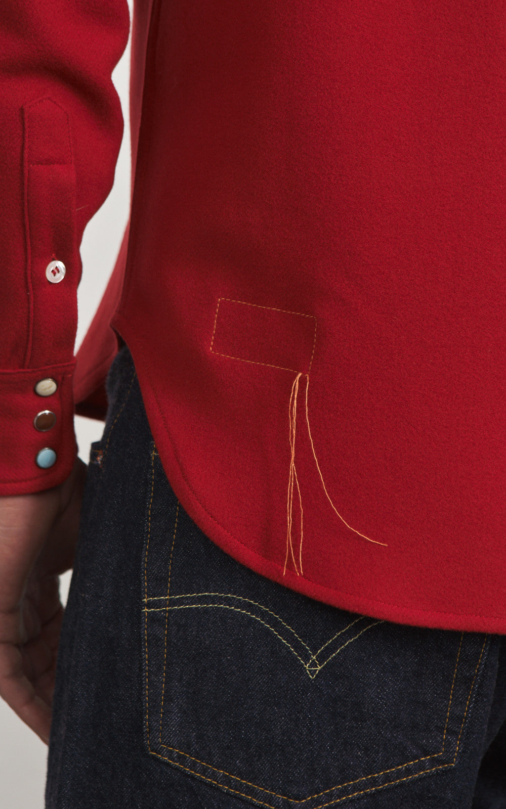 Fortela Pasadena Shirt Western Wool Flannel Red