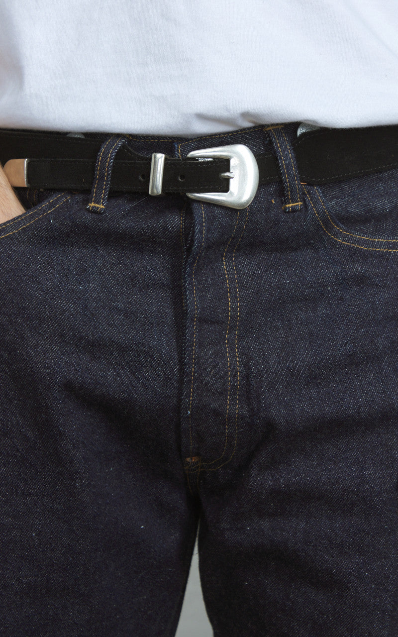 Fortela Phoenix Suede Leather Belt Black