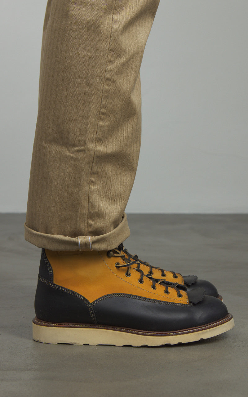 Fortela Reno Chino Trousers Herringbone Twill Beige
