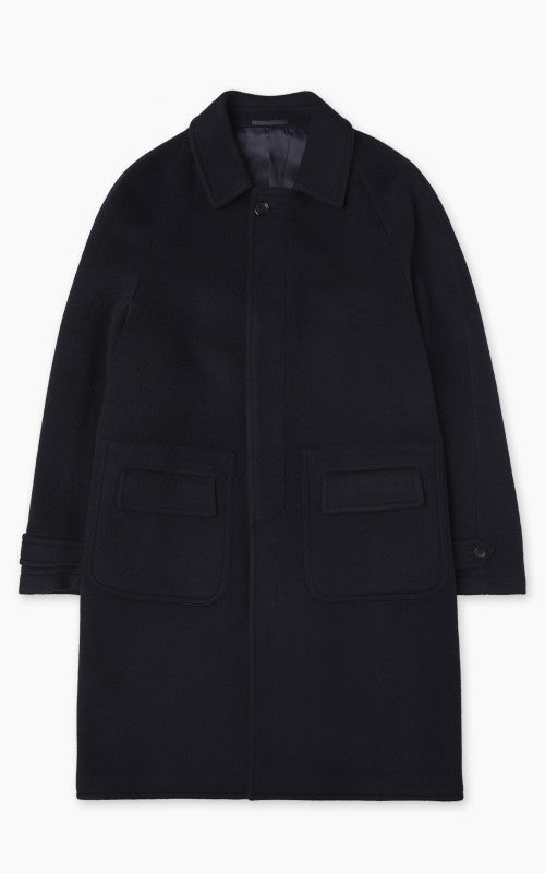Fortela Amedeo Single-Breasted Wool Coat Blue