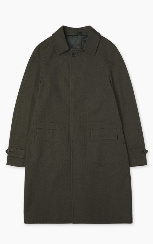 Fortela Amedeo Single-Breasted Wool Coat Green