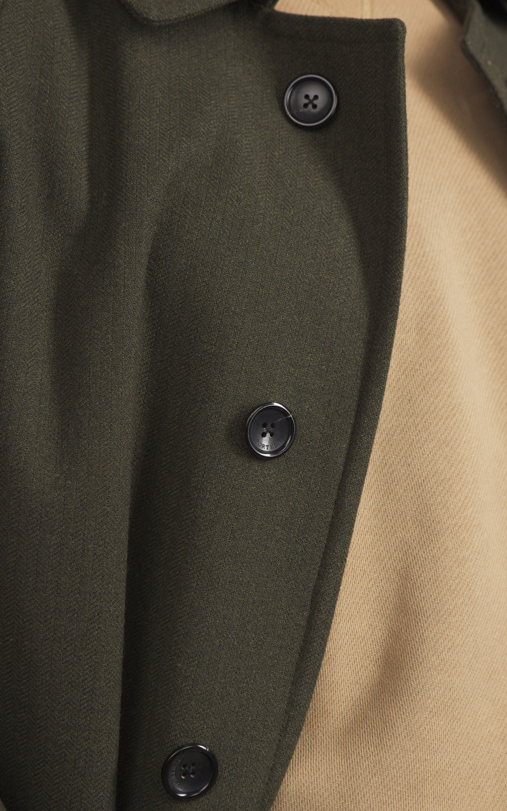 Fortela Amedeo Single-Breasted Wool Coat Green