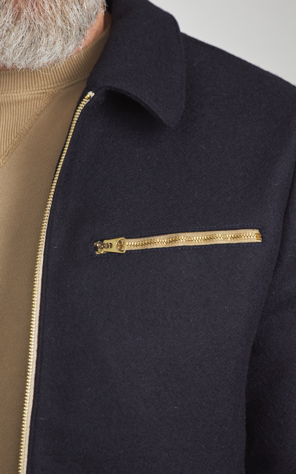 George Wool Zip Jacket Blue