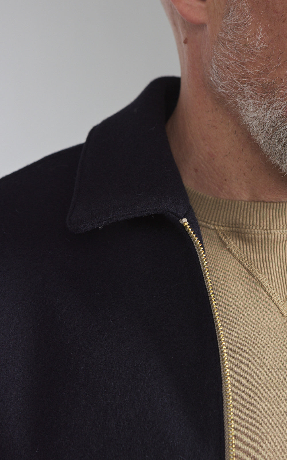 George Wool Zip Jacket Blue