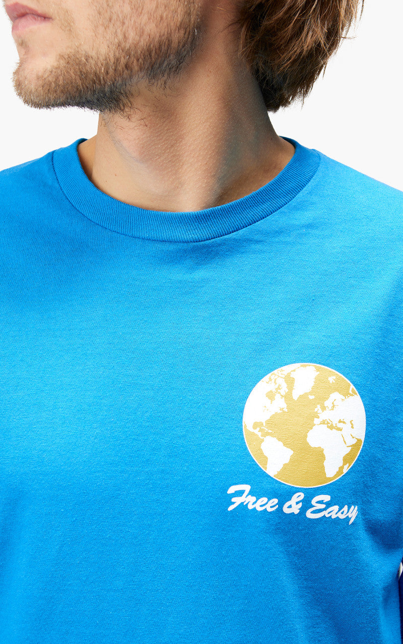 Free & Easy World L/S Tee Blue