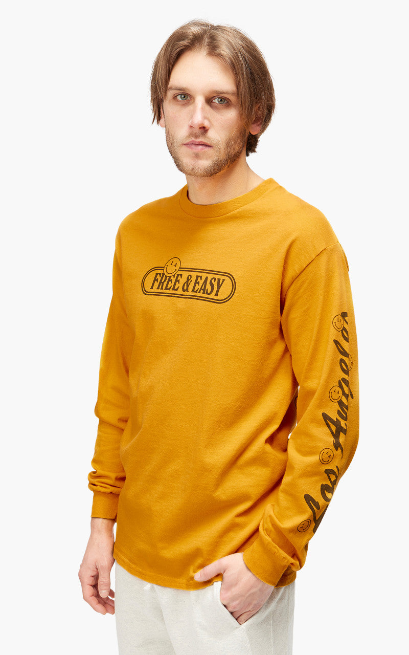 Free & Easy Happiness L/S Tee Gold