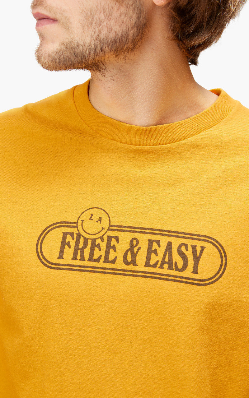 Free & Easy Happiness L/S Tee Gold