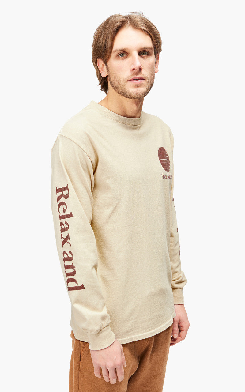 Free & Easy Three Palms L/S Tee Natural