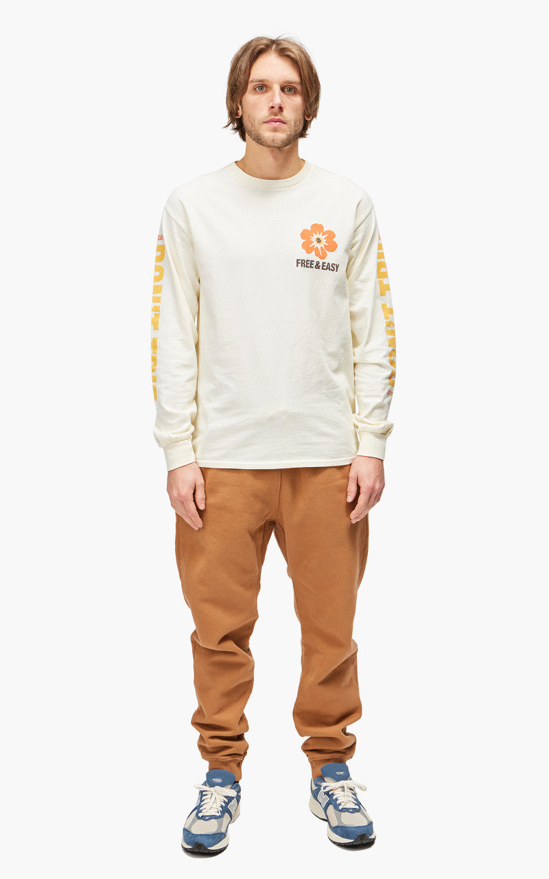 Free & Easy Island Flower L/S Tee Pale Yellow