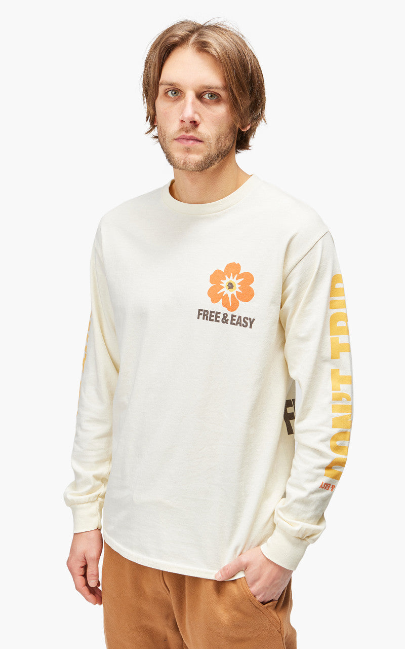 Free & Easy Island Flower L/S Tee Pale Yellow