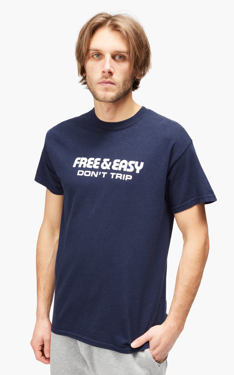 Free & Easy Yin Yang Faces S/S Tee Navy
