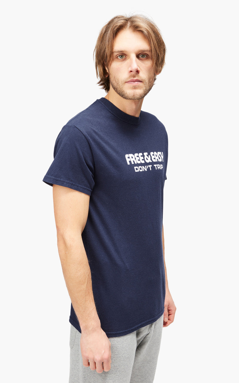 Free & Easy Yin Yang Faces S/S Tee Navy