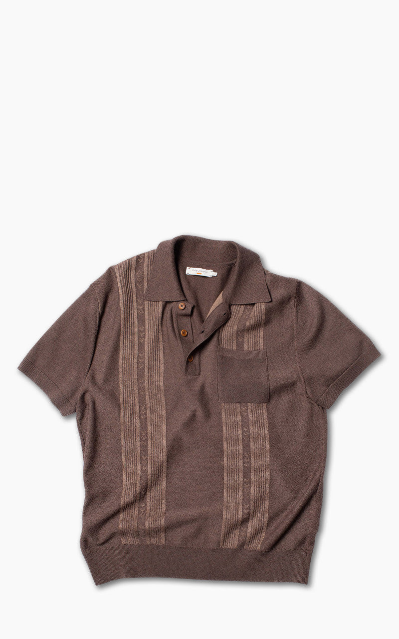 Nudie Jeans Frippe Polo Shirt Brown