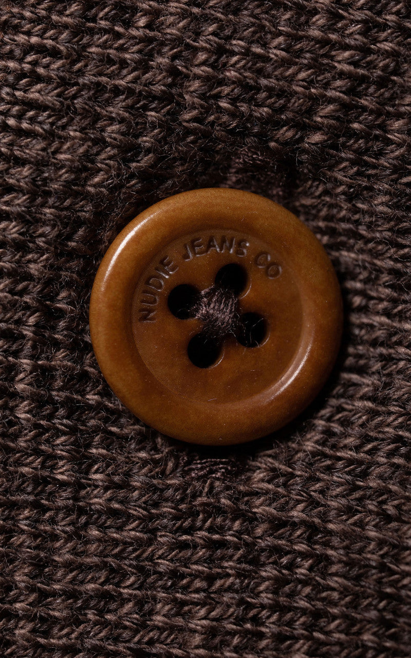 Nudie Jeans Frippe Polo Shirt Brown