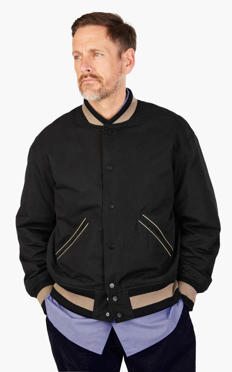FrizmWORKS Cavalry Twill Varsity Jacket Black