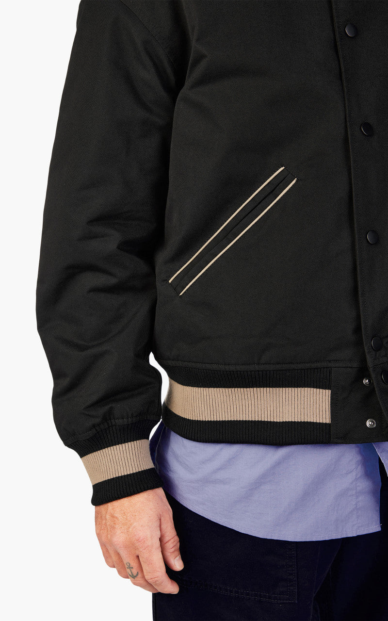 FrizmWORKS Cavalry Twill Varsity Jacket Black