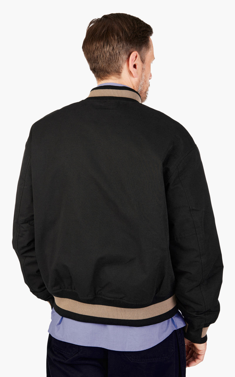 FrizmWORKS Cavalry Twill Varsity Jacket Black