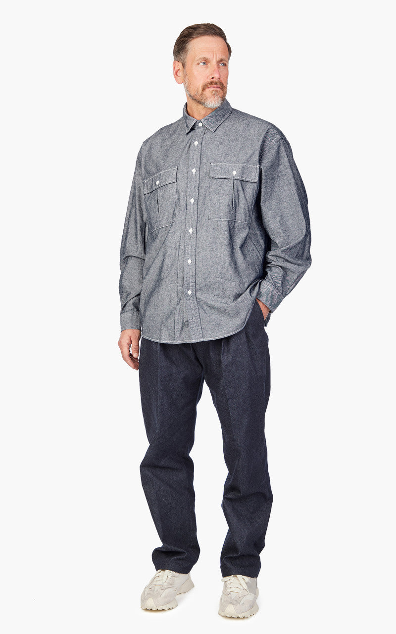 FrizmWORKS Chambray Work Shirt Indigo