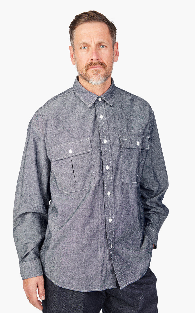 FrizmWORKS Chambray Work Shirt Indigo