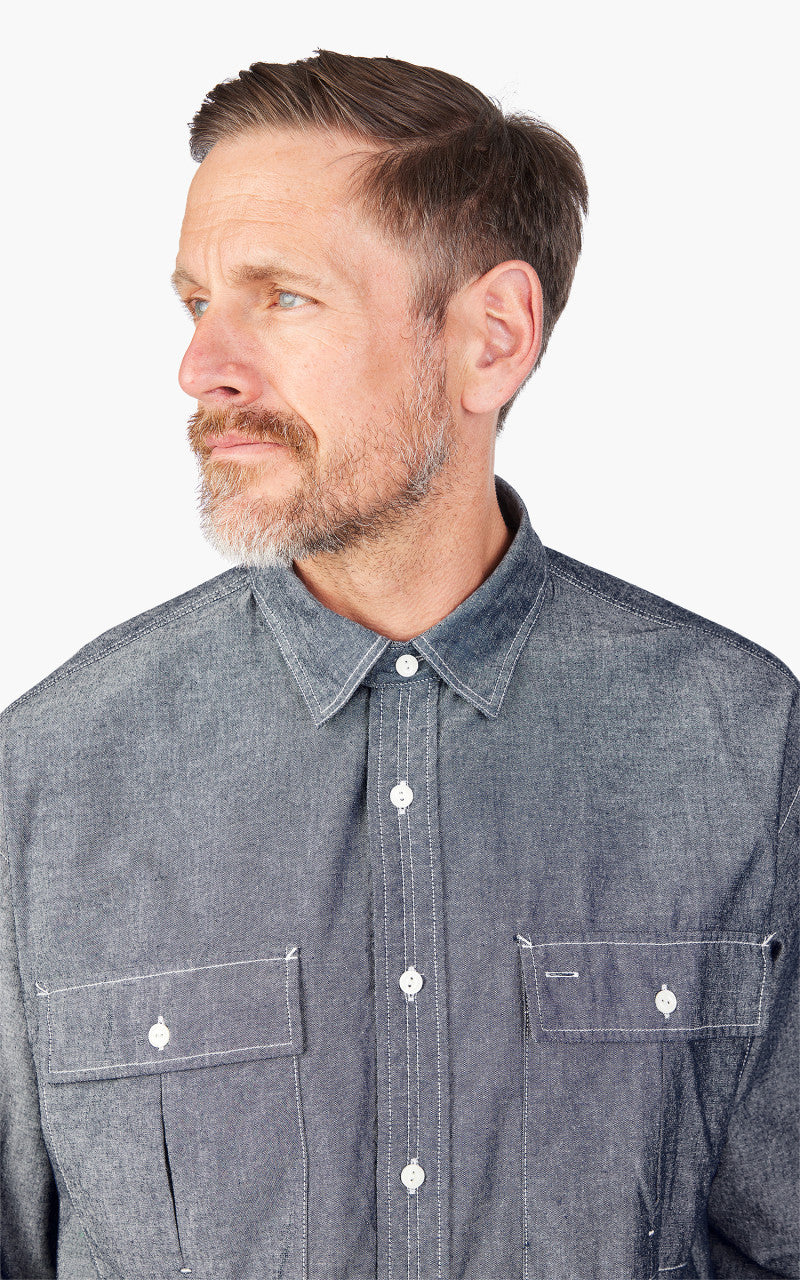 FrizmWORKS Chambray Work Shirt Indigo