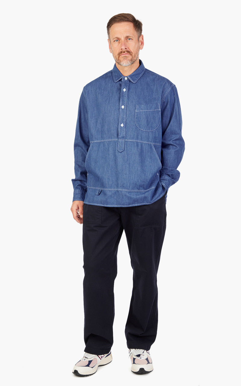 FrizmWORKS Denim Anorak Shirt Blue