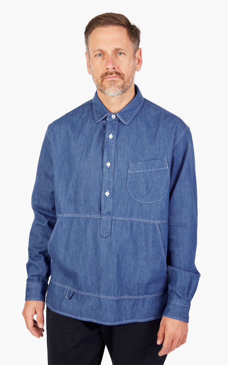 FrizmWORKS Denim Anorak Shirt Blue