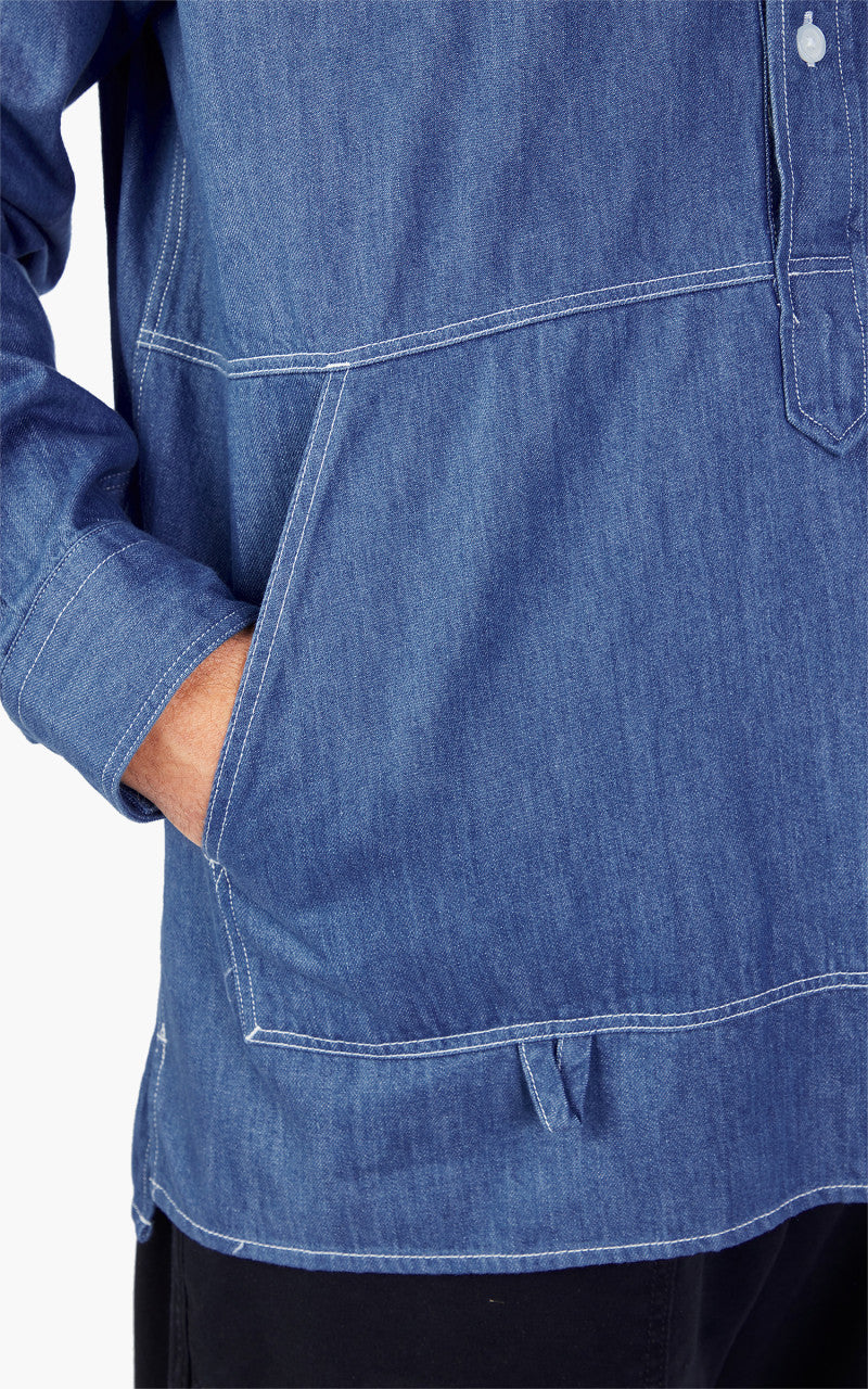 FrizmWORKS Denim Anorak Shirt Blue
