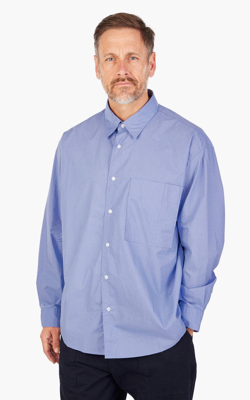 FrizmWORKS Paper Cotton Relaxed Shirt Sax Blue