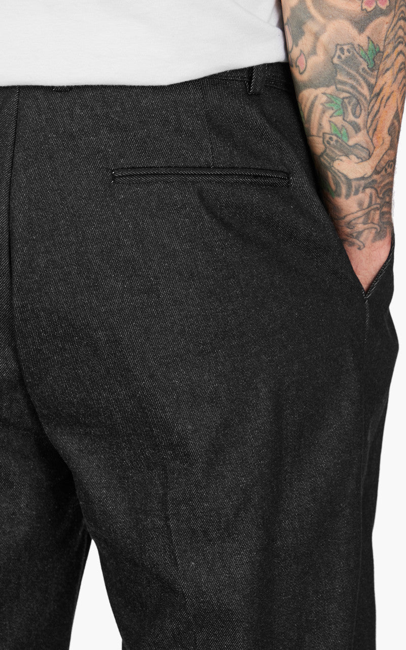 FrizmWORKS Side Adjust Two Tuck Denim Pants Black